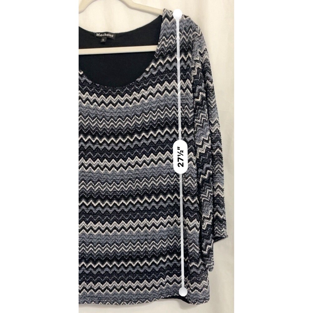 Crochet Chevron Top Blue Bell Sleeve Boho Y2K Women’s XL - Picture 7 of 8